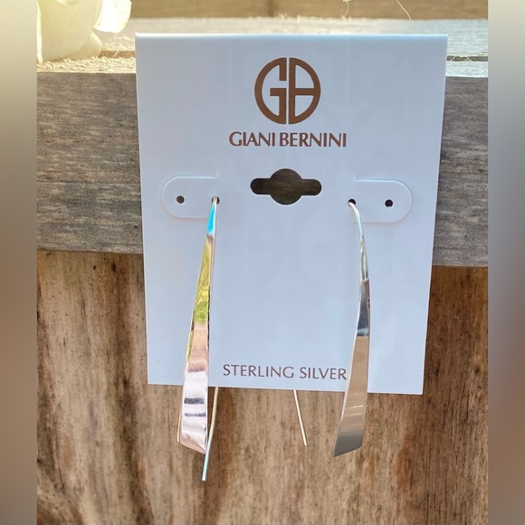 NWT GIANI BERNINI POLISHED STERLING SILVER THREADER EARRINGS